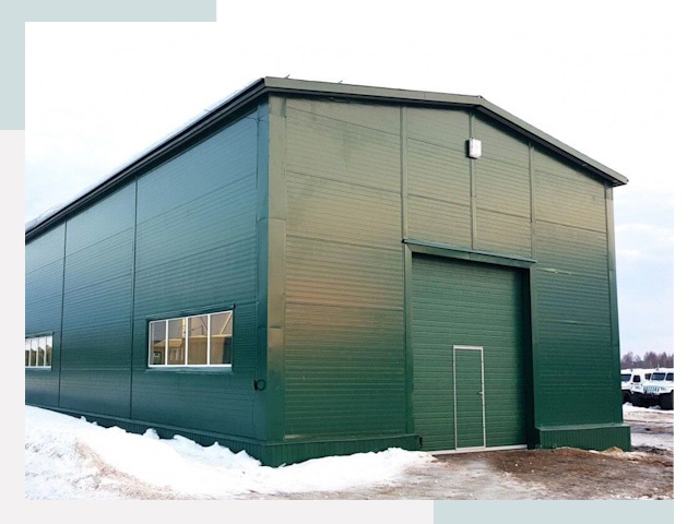 Двускатные ангары в Клинцах