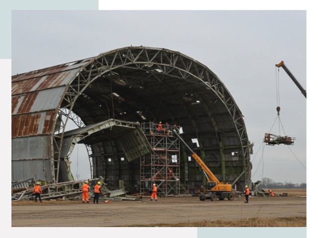 Демонтаж ангаров в Клинцах